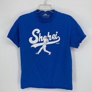 BreakingT Men's Blue Shohei Ohtani MLBPA Graphic Print T-Shirt Size Small